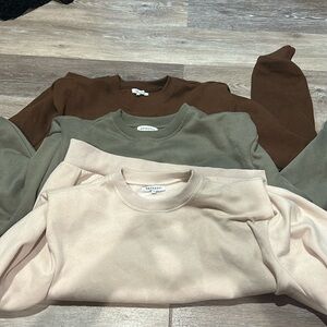 3 pack crew neck sweatshirts
